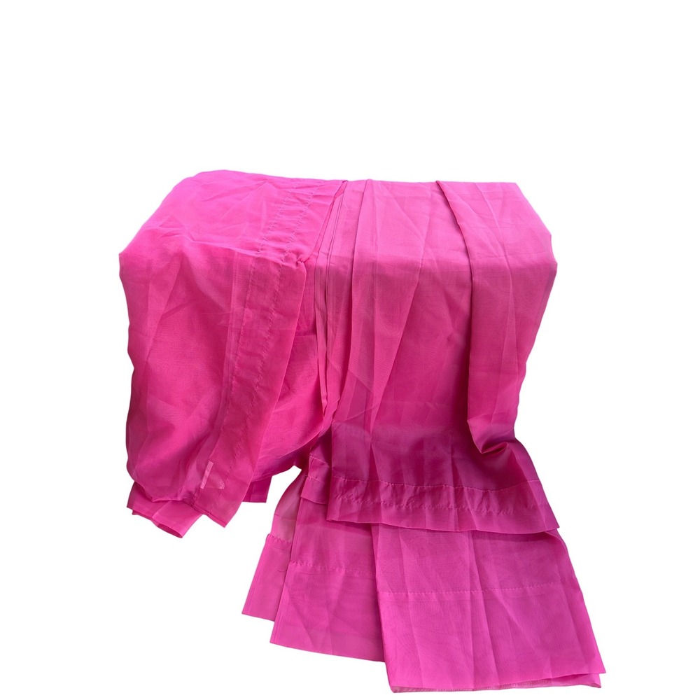 Hot Pink Sheer Window Curtain Panel Fuchsia Translucent Light Filtering Decor